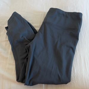 Blue and gray yoga leggings